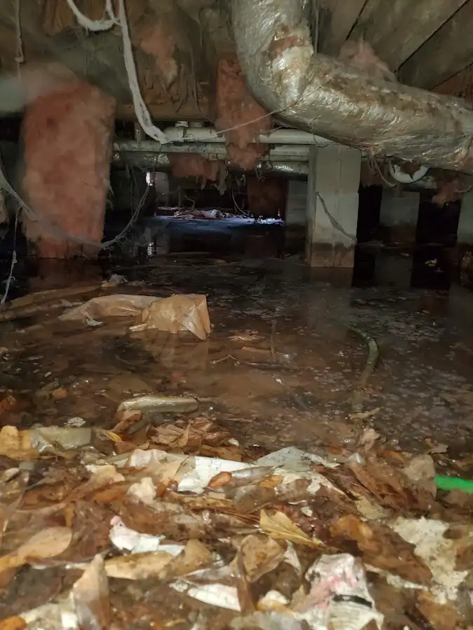 Crawl space flood assessment for Commercial Water Damage Restoration in Borger